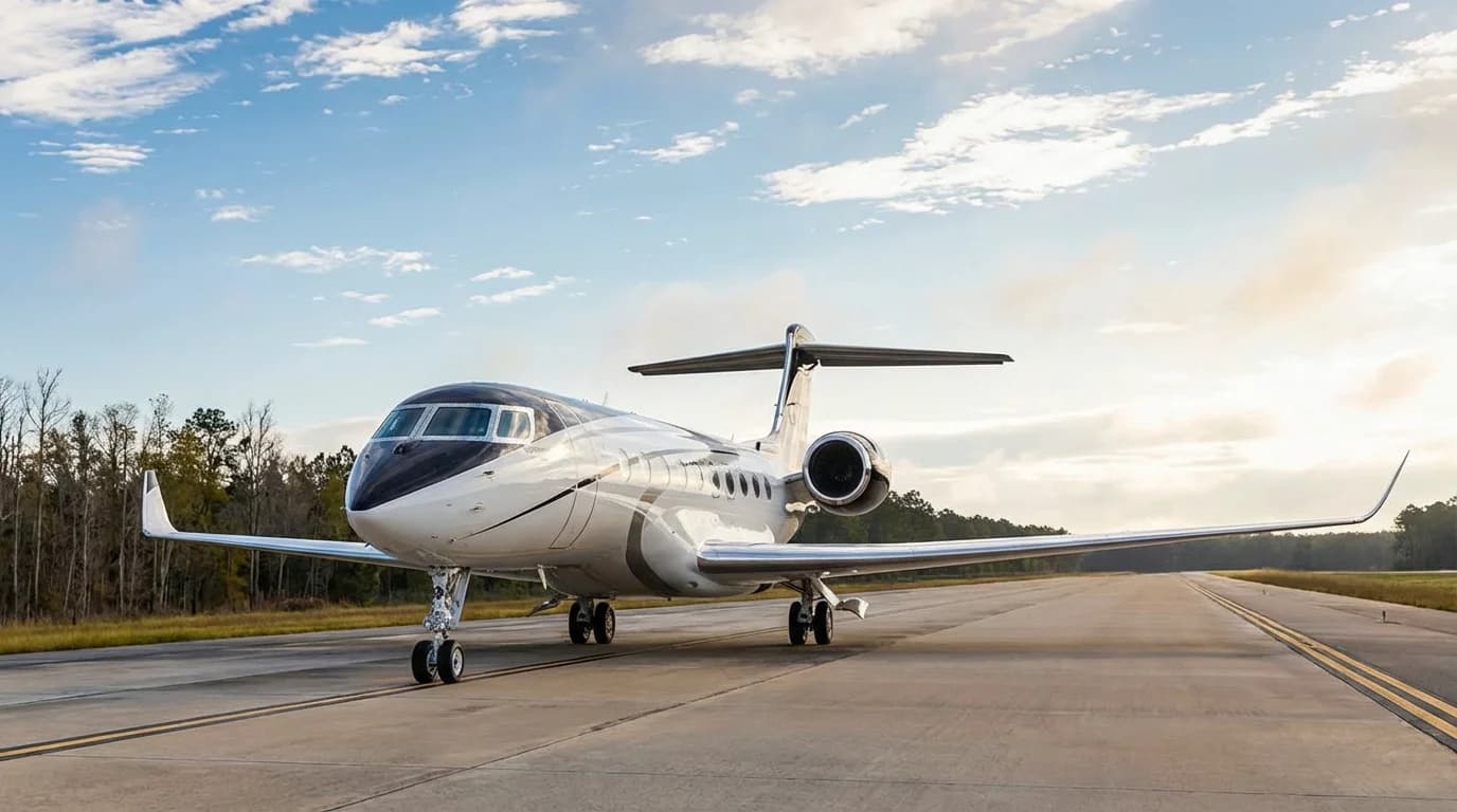 Gulfstream G700 ultra-long-range jet exterior on the ramp