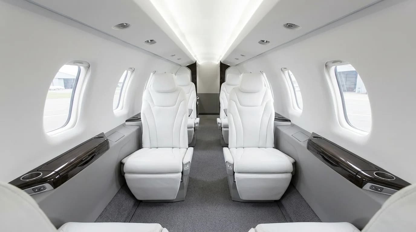 Pilatus PC-24 light jet cabin interior
